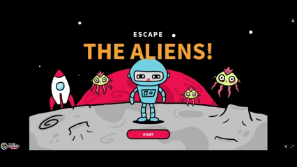 The Aliens: an example of a game like the one you can create in our Escape Games workshop